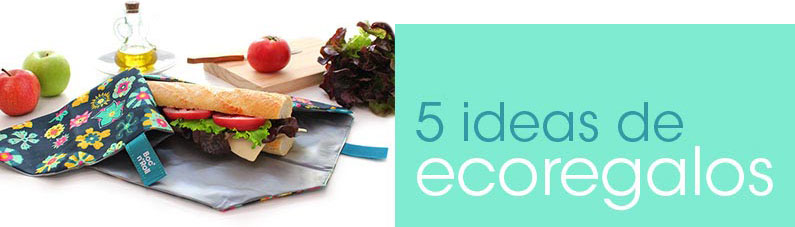 Banner de 5 ideas de regalos sostenible y ecológicos